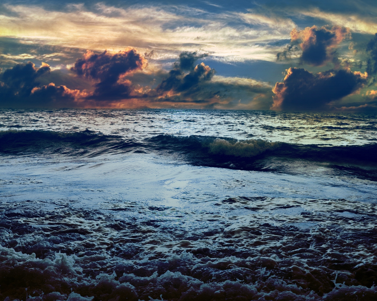 Sea Waves Landscape for 1280 x 1024 resolution
