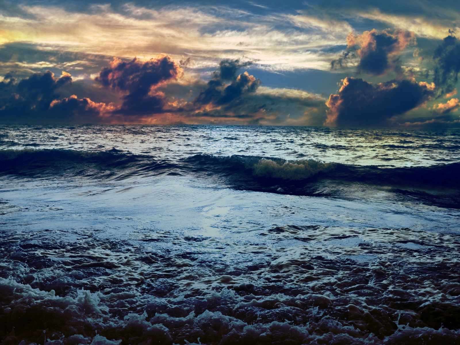 Sea Waves Landscape for 1600 x 1200 resolution