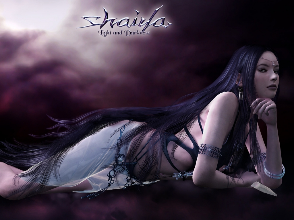 Shaiya Long Purple Hair for 1024 x 768 resolution