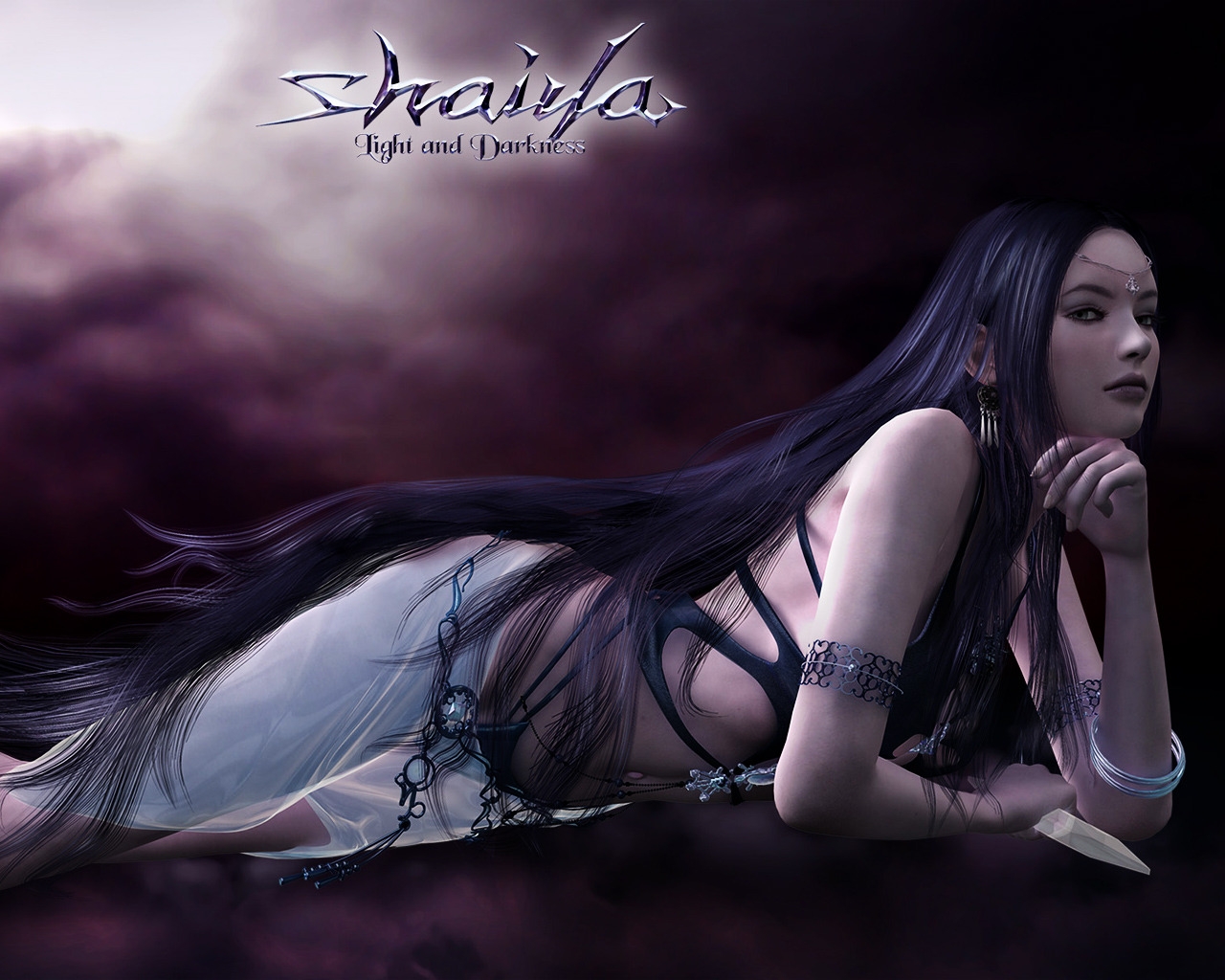 Shaiya Long Purple Hair for 1280 x 1024 resolution