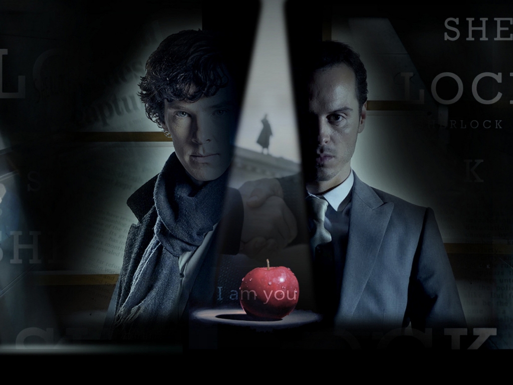 Sherlock and Moriarty for 1024 x 768 resolution