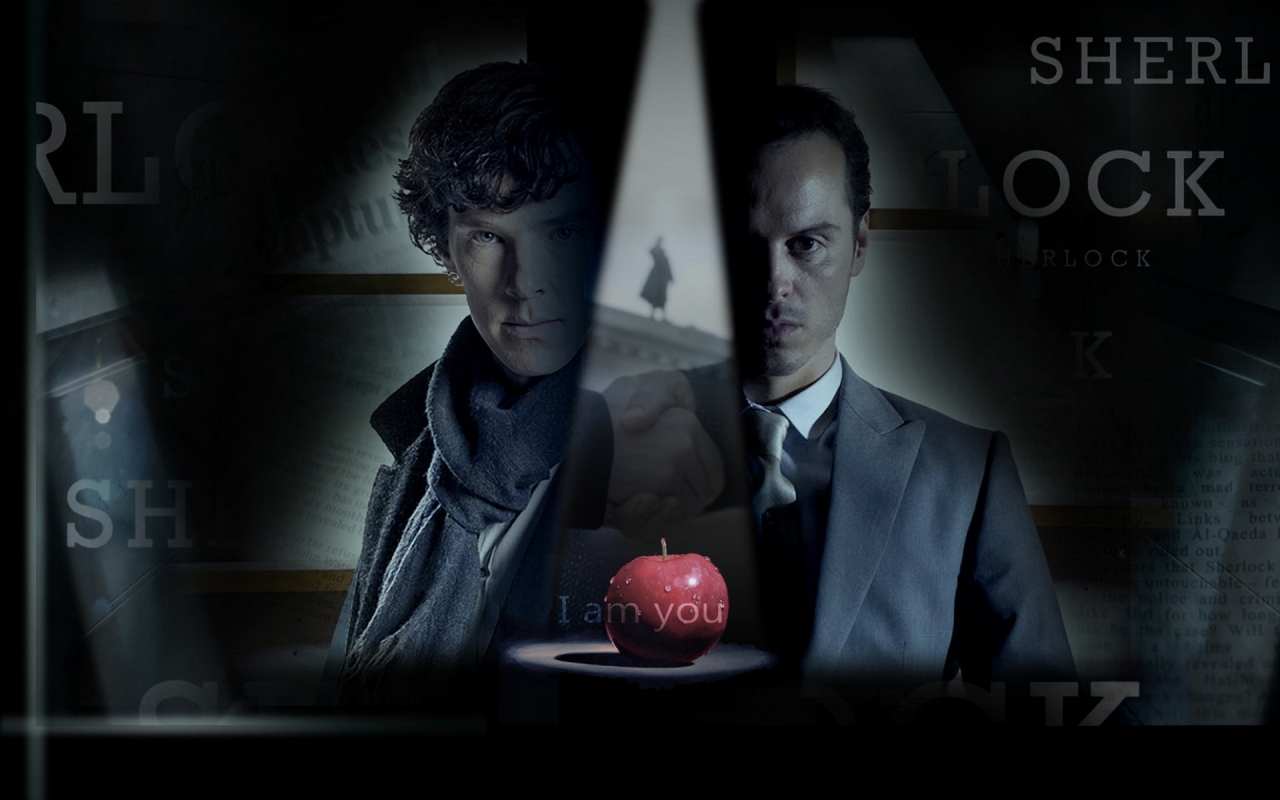 Sherlock and Moriarty for 1280 x 800 widescreen resolution