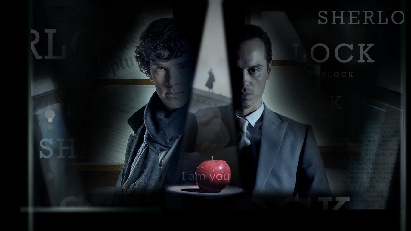 Sherlock and Moriarty for 1366 x 768 HDTV resolution