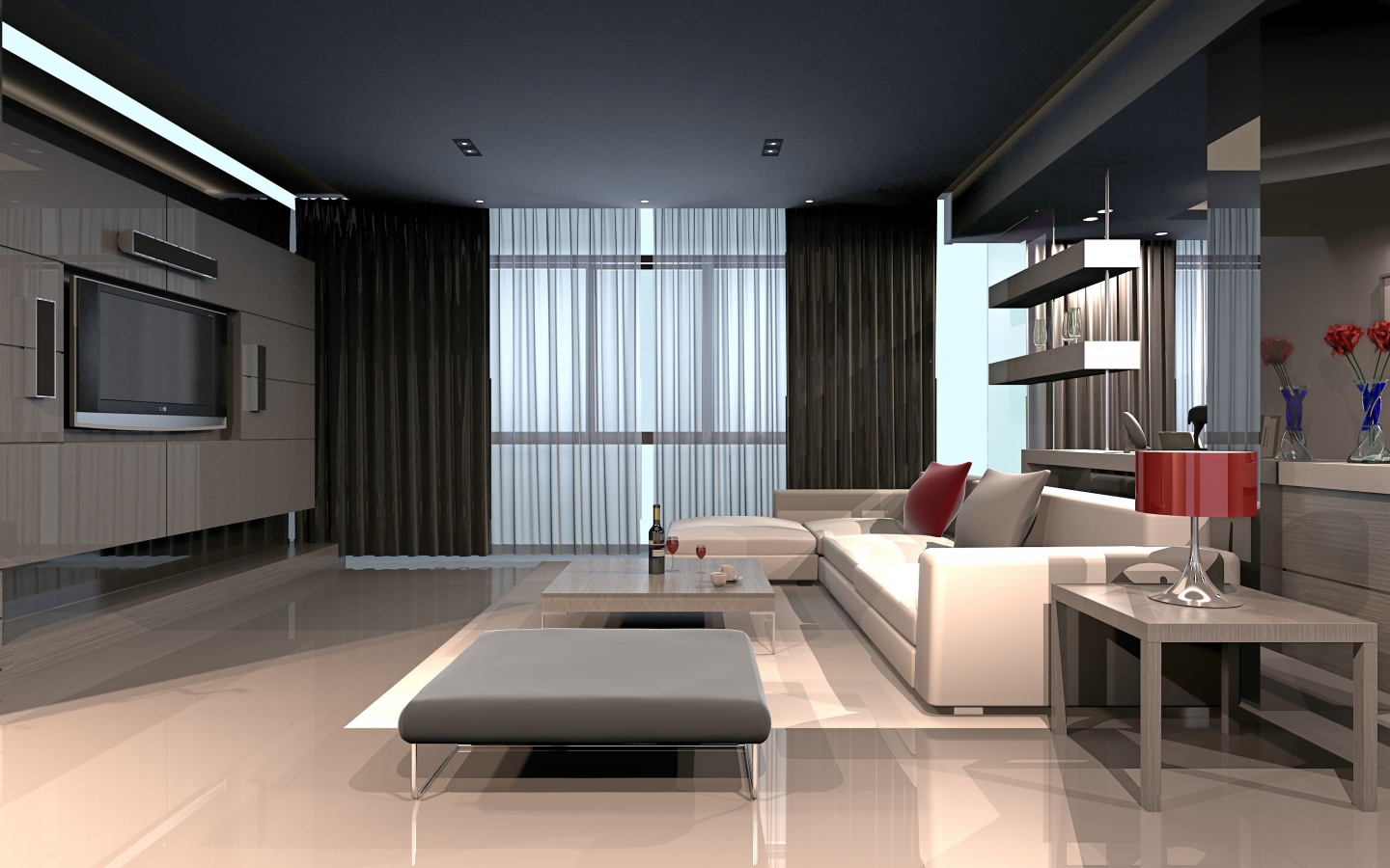 Spectacular Living Room Design for 1440 x 900 widescreen resolution