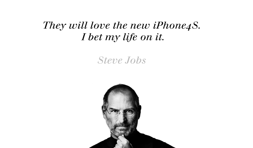 Steve Jobs about iPhone 4S for 1024 x 600 widescreen resolution