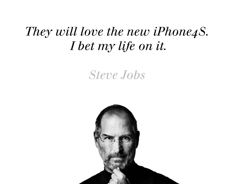 Steve Jobs about iPhone 4S for 1024 x 768 resolution