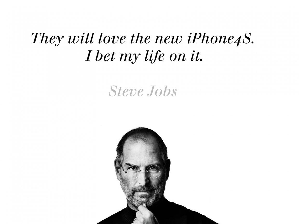 Steve Jobs about iPhone 4S for 1152 x 864 resolution