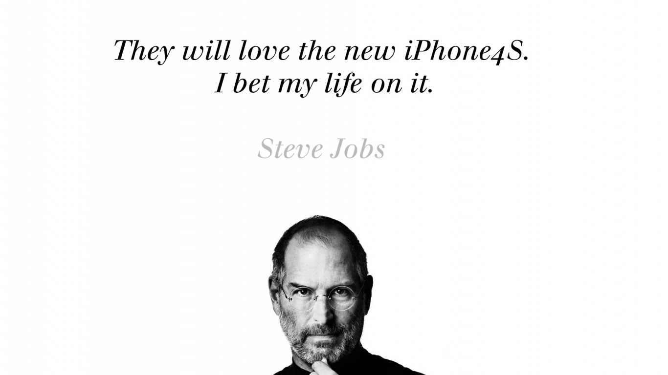 Steve Jobs about iPhone 4S for 1366 x 768 HDTV resolution