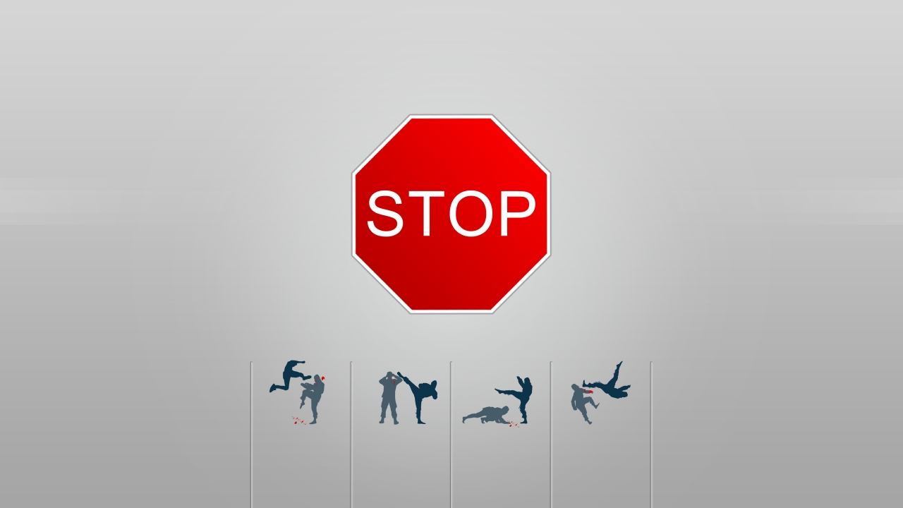 Stop Violence for 1280 x 720 HDTV 720p resolution