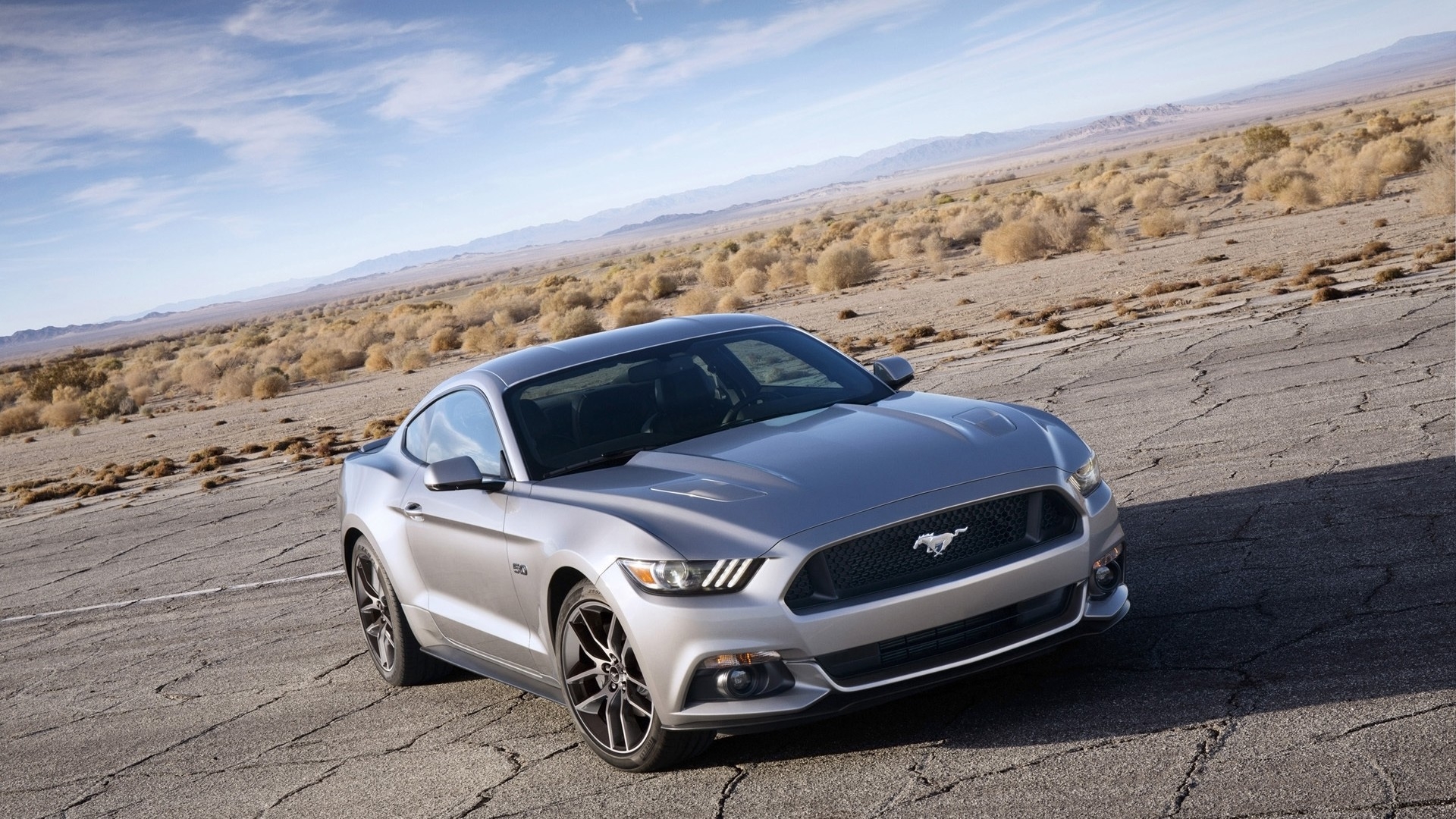 Stunning Grey Ford Mustang for 1920 x 1080 HDTV 1080p resolution