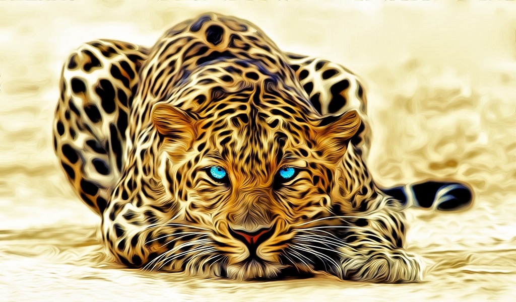 Stunning Leopard for 1024 x 600 widescreen resolution
