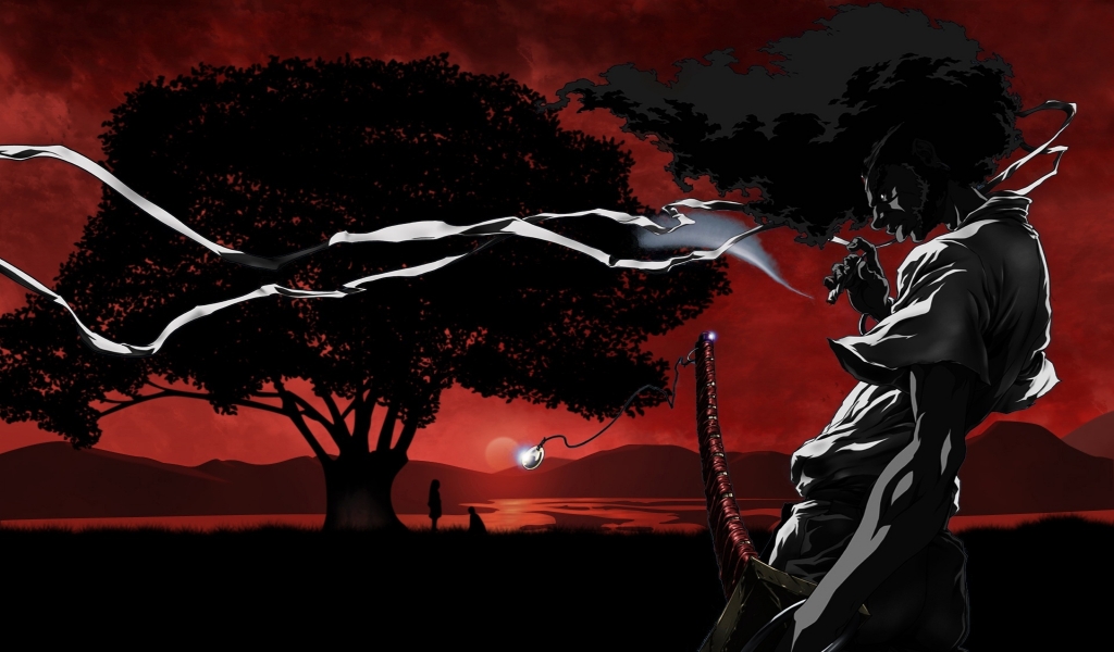 Sundown Afro Samurai for 1024 x 600 widescreen resolution