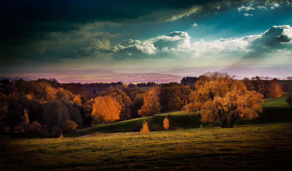 Superb Autumn Landscape for 1024 x 600 widescreen resolution