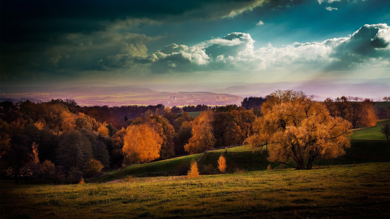 Superb Autumn Landscape for 1366 x 768 HDTV resolution