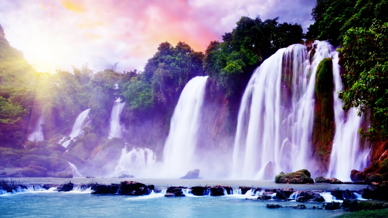 Superb Waterfall for 1280 x 720 HDTV 720p resolution