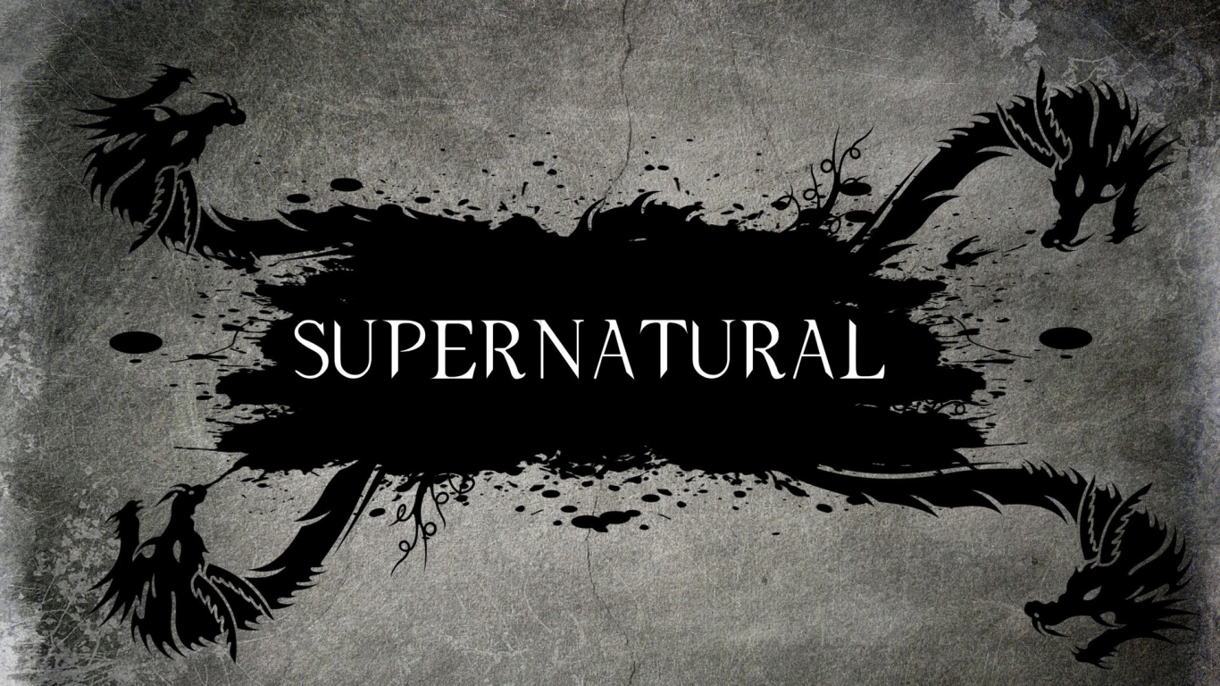 Supernatural Tv Series Logo for 1366 x 768 HDTV resolution