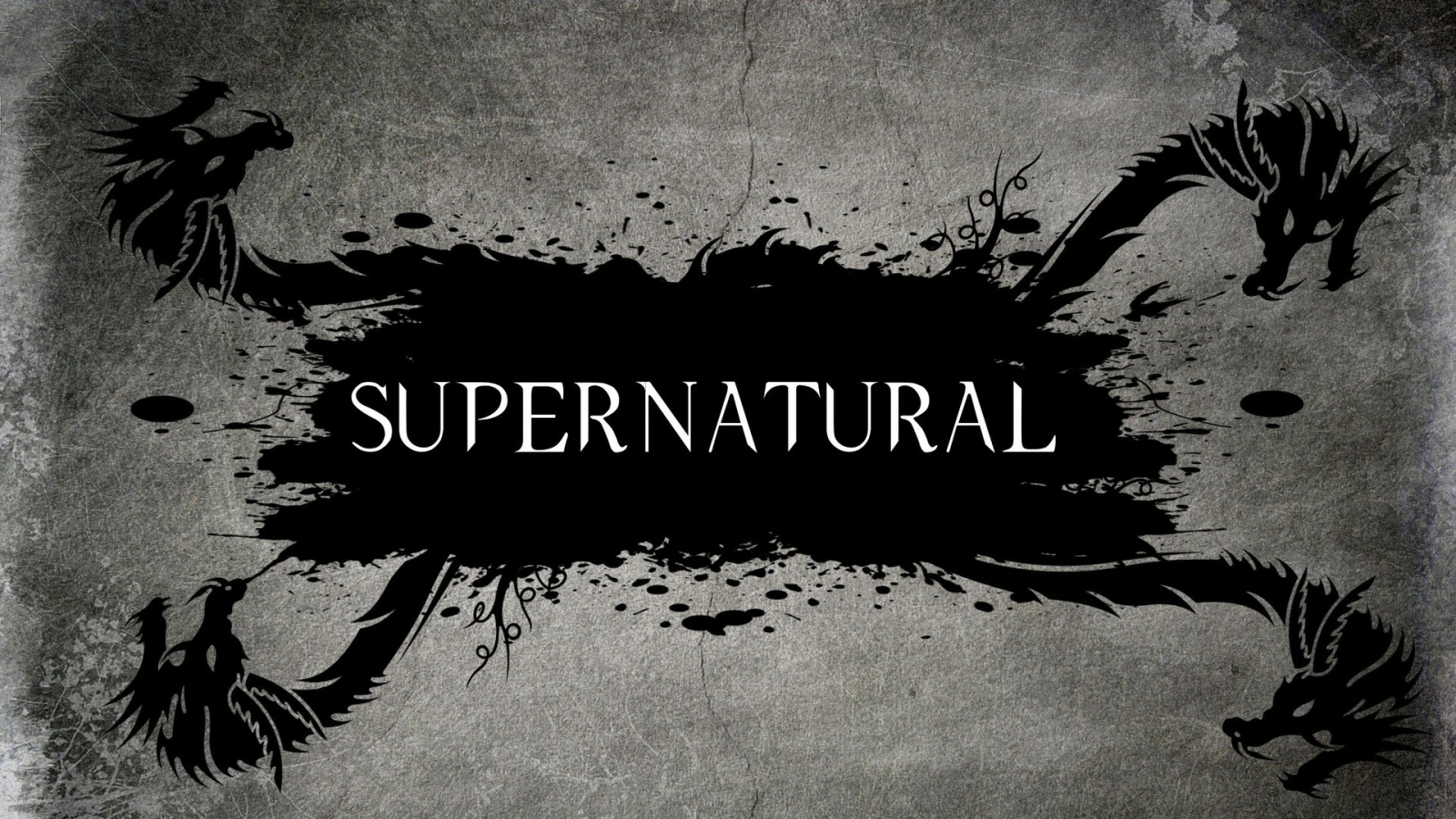 Supernatural Tv Series Logo for 1600 x 900 HDTV resolution