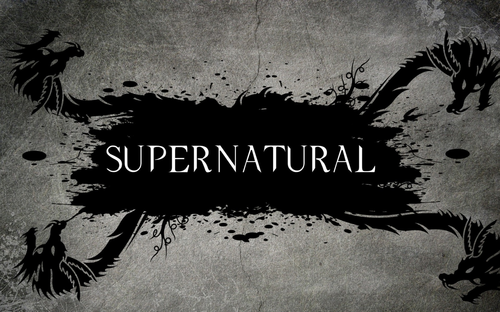 Supernatural Tv Series Logo for 1680 x 1050 widescreen resolution