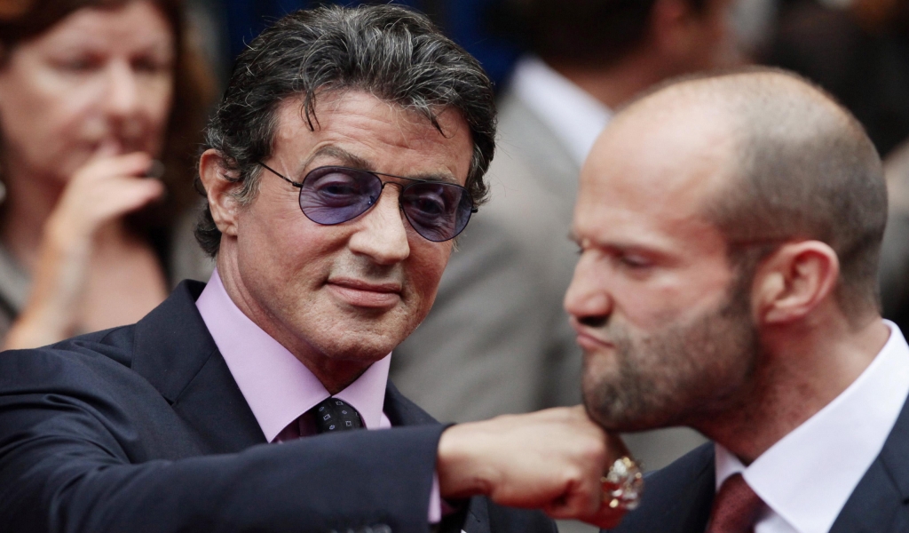 Sylvester Stallone and Jason Statham for 1024 x 600 widescreen resolution