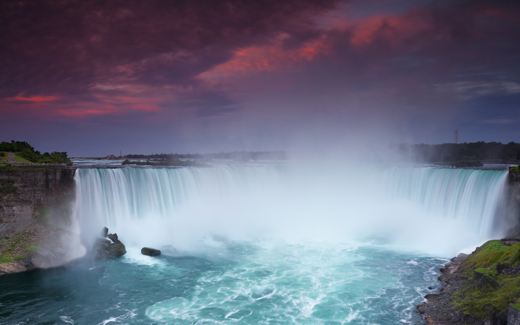 The Falls at Sunset for 1680 x 1050 widescreen resolution