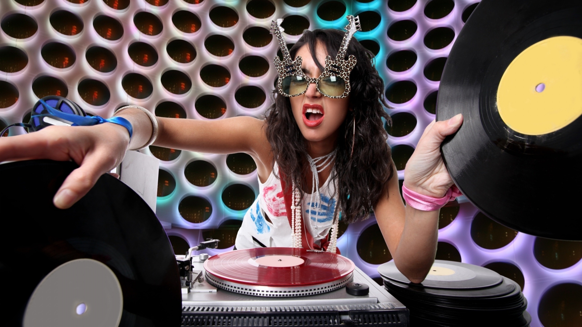 The Funniest Girl Dj for 1920 x 1080 HDTV 1080p resolution