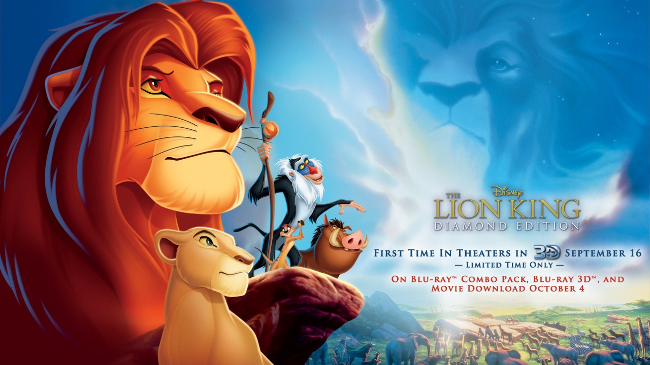 The Lion King 3D Edition for 1280 x 720 HDTV 720p resolution