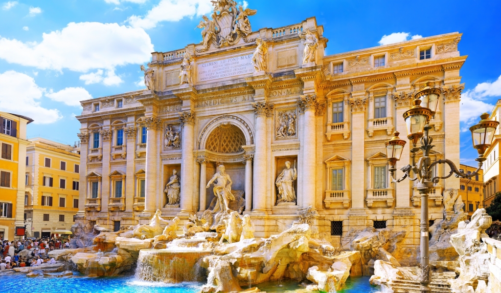 The Trevi Fountain for 1024 x 600 widescreen resolution
