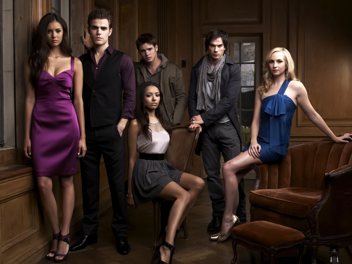 The Vampire Diaries Cast for 1152 x 864 resolution