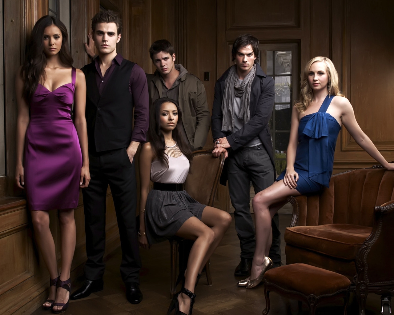 The Vampire Diaries Cast for 1280 x 1024 resolution