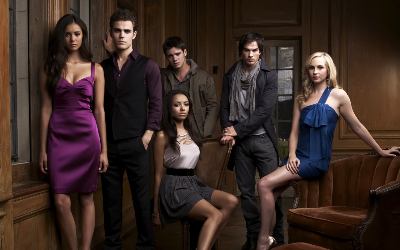 The Vampire Diaries Cast for 1280 x 800 widescreen resolution