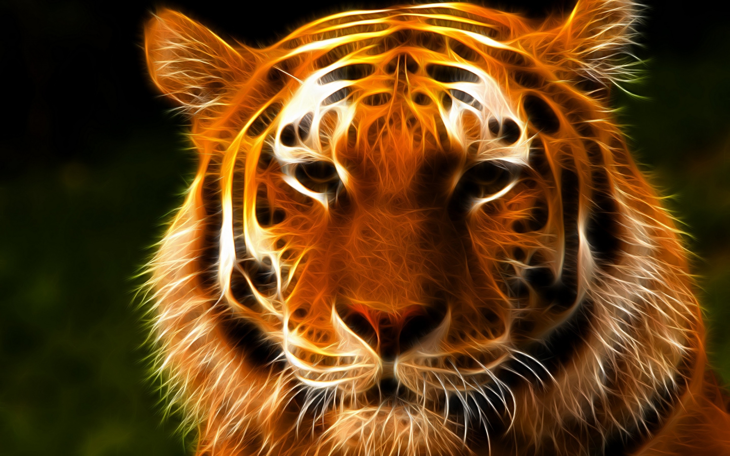 Tiger Face Art for 2560 x 1600 widescreen resolution