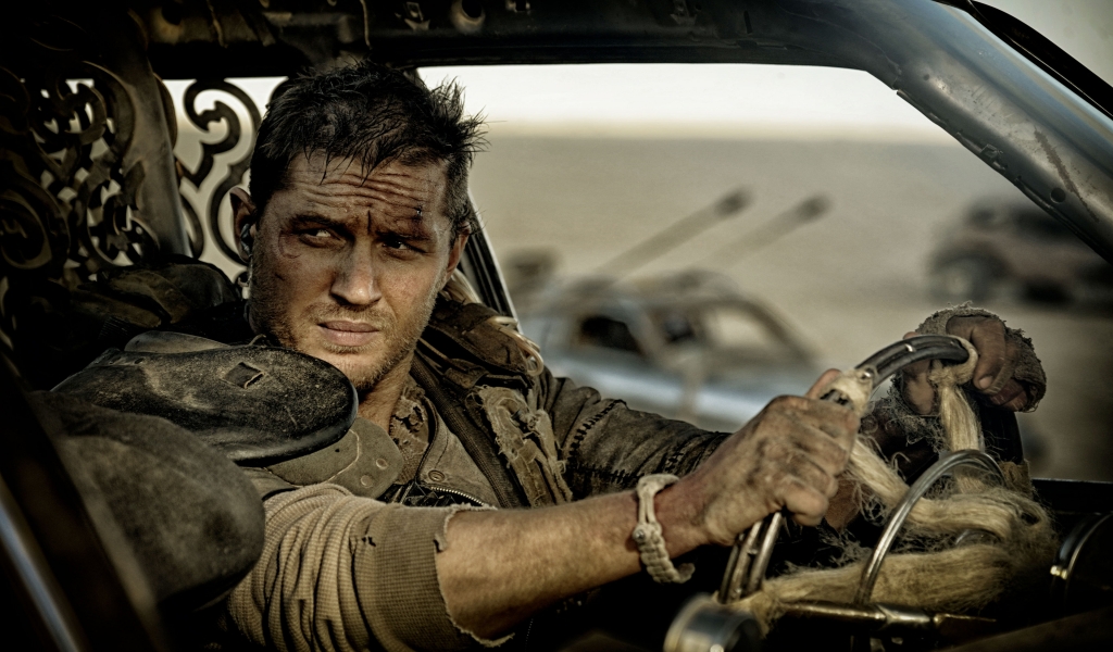 Tom Hardy Mad Max Fury Roar for 1024 x 600 widescreen resolution