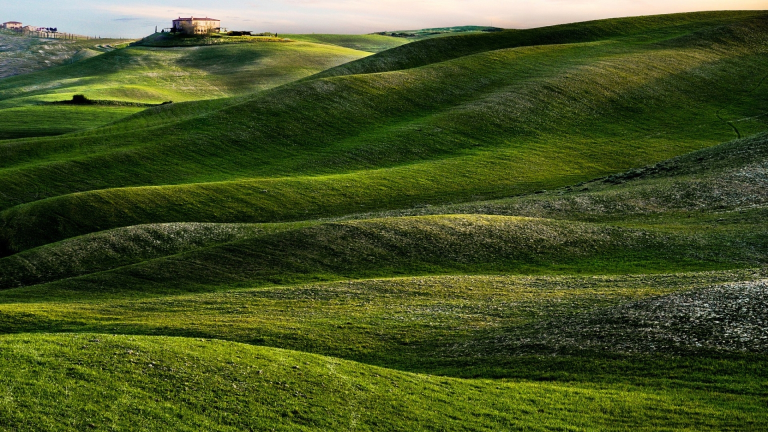 Tuscany Green Hills for 1536 x 864 HDTV resolution