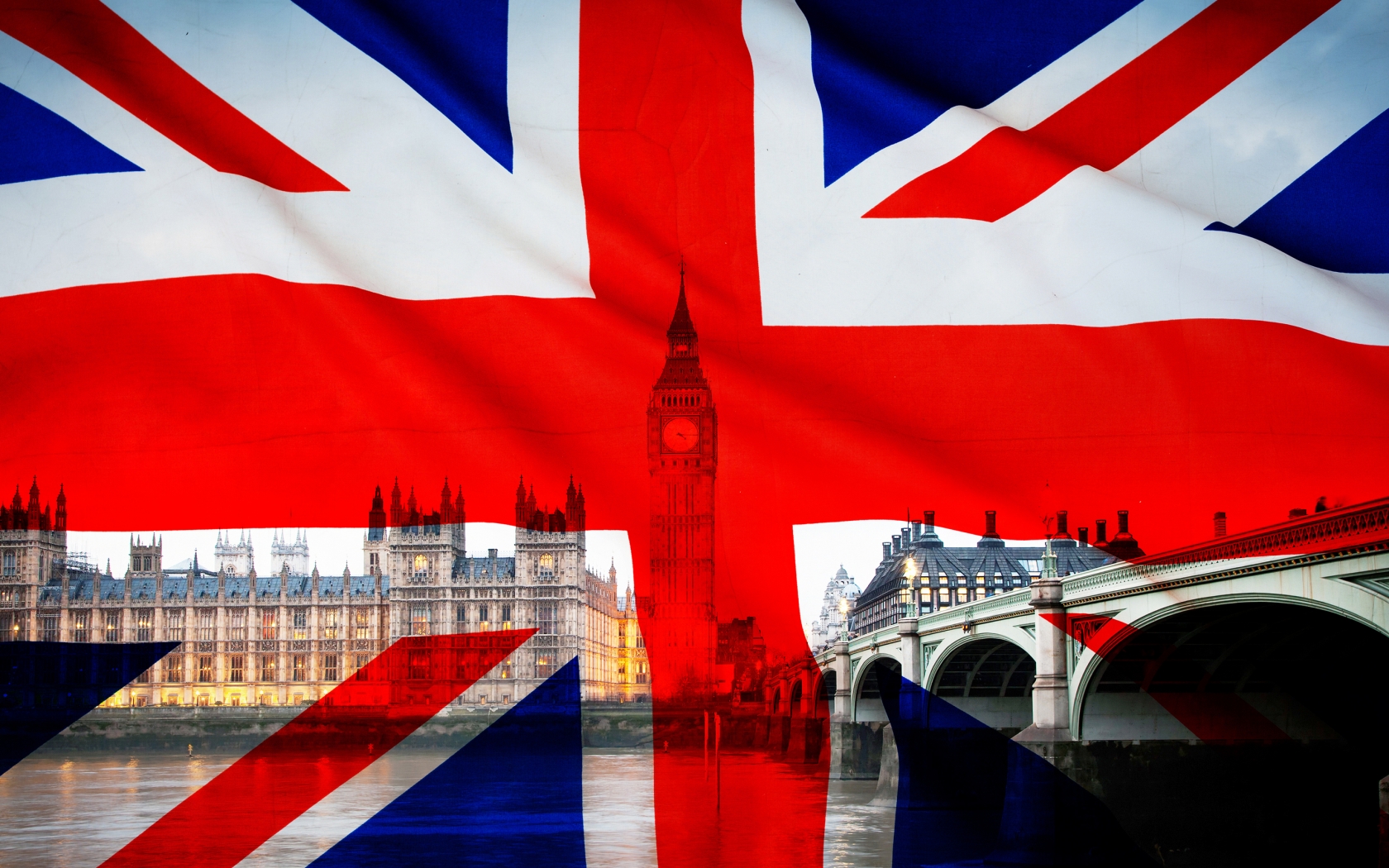 Union Jack – Flag of the UK for 1680 x 1050 widescreen resolution