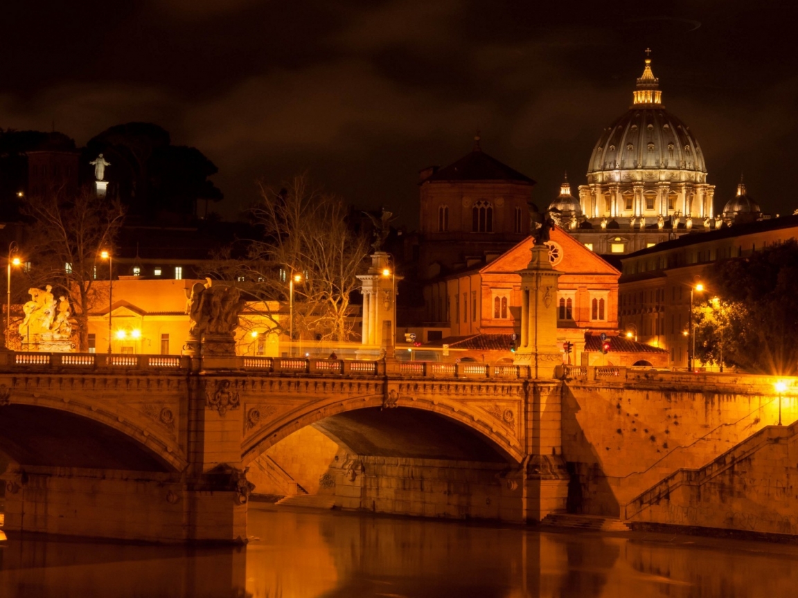 Vatican City Night Lights for 1152 x 864 resolution