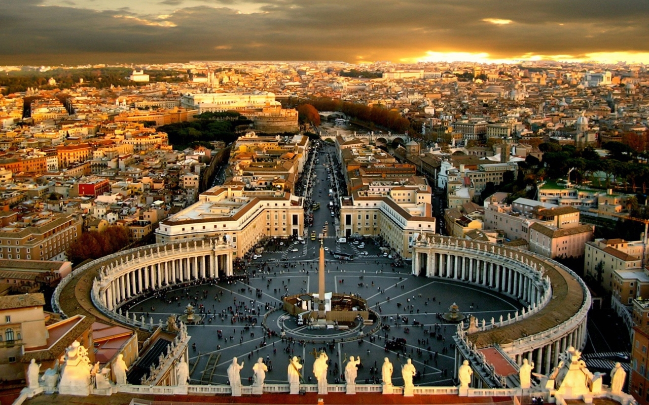 Vaticani Piazza San Pietro for 1280 x 800 widescreen resolution