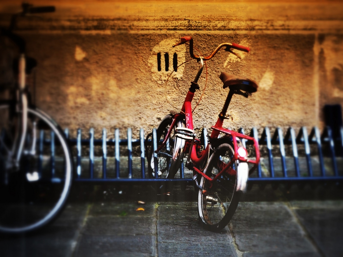 Vintage Red Bike for 1152 x 864 resolution