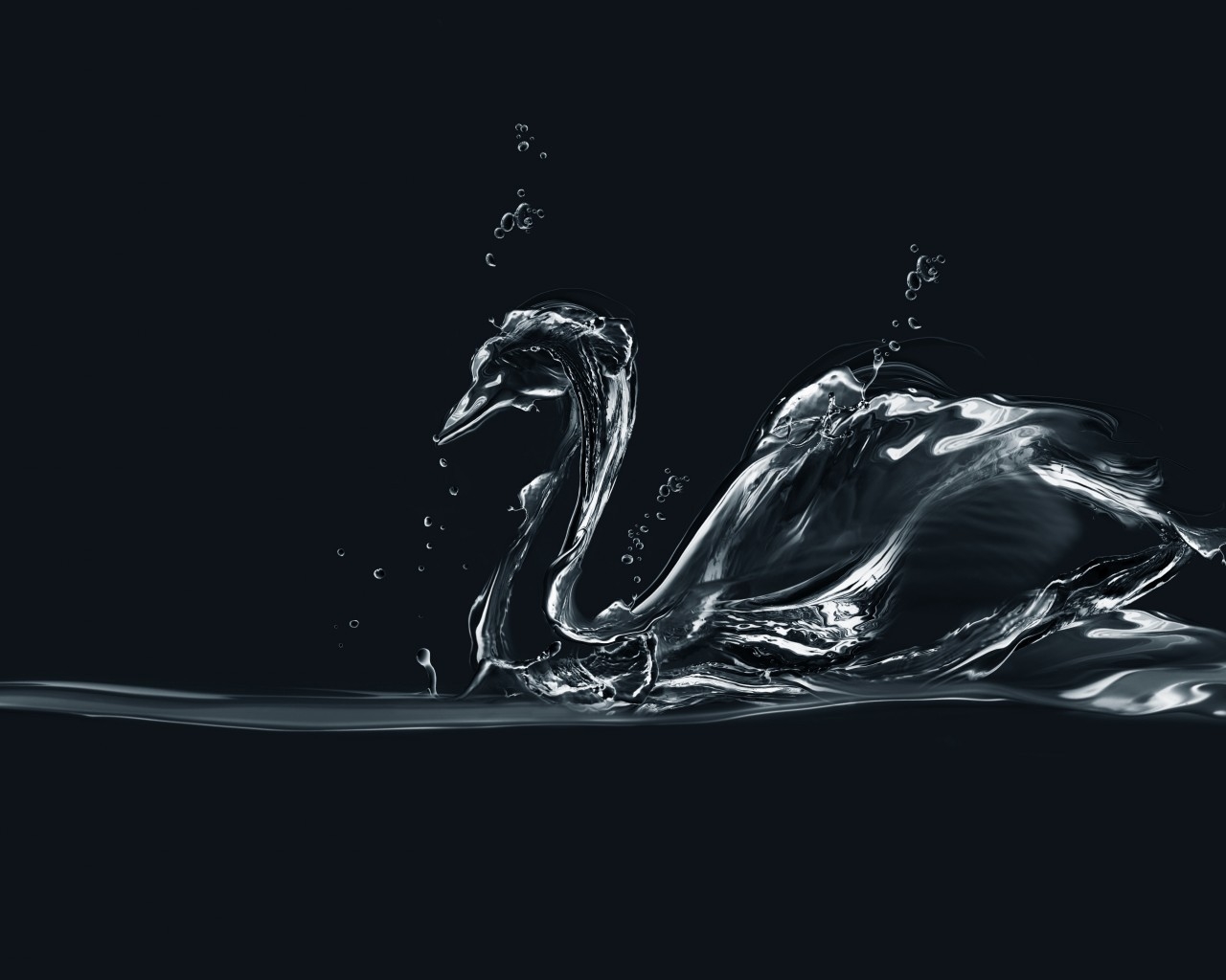 Water Swan for 1280 x 1024 resolution