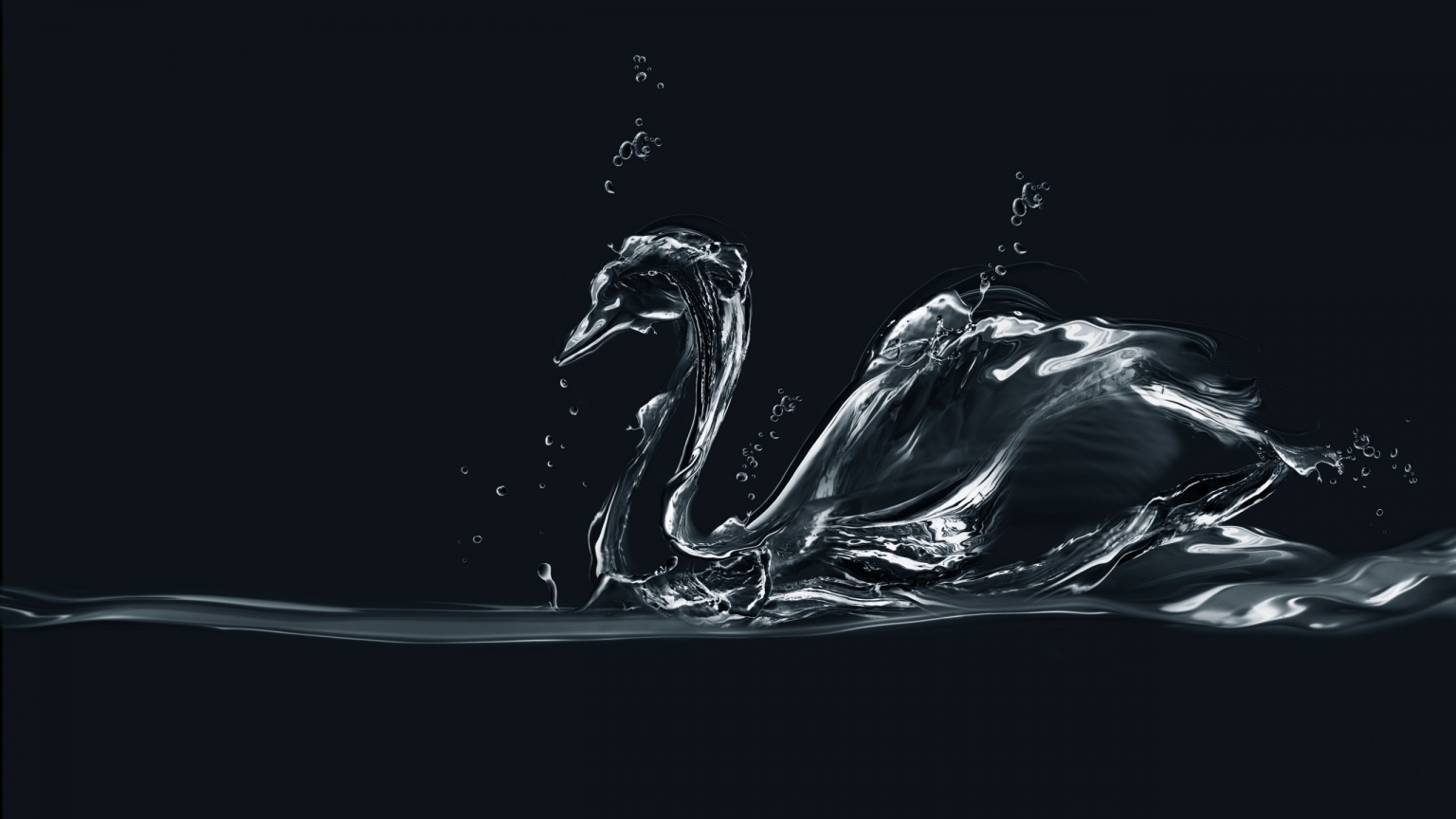 Water Swan for 1536 x 864 HDTV resolution