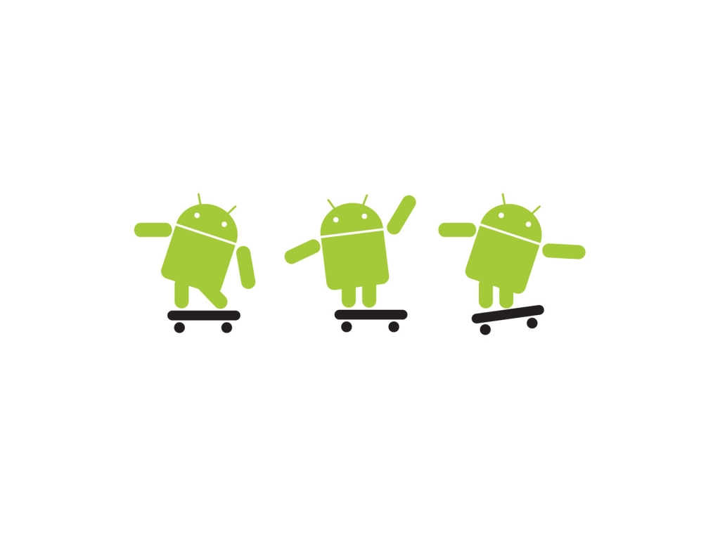 White Android Logo for 1024 x 768 resolution