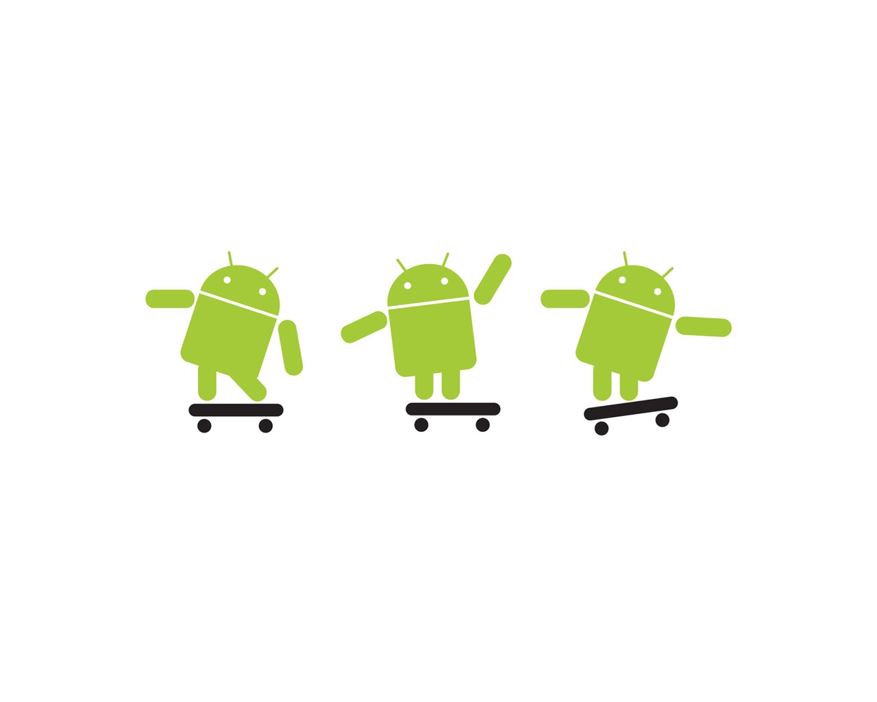 White Android Logo for 1280 x 1024 resolution