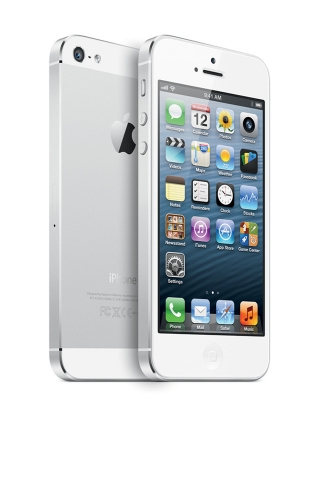 White iPhone 5 for 320 x 480 iPhone resolution