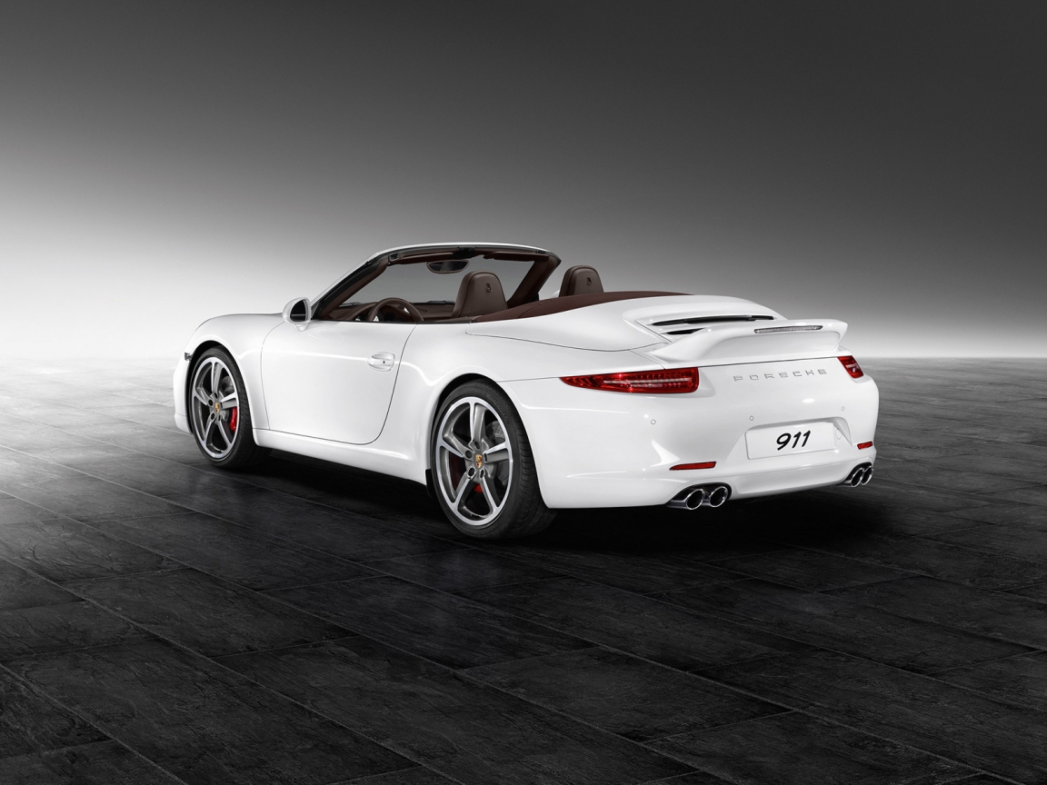 White Porsche 911 Carrera S for 1152 x 864 resolution