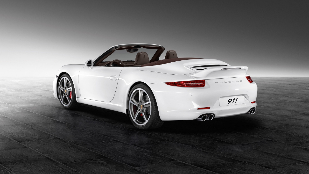 White Porsche 911 Carrera S for 1280 x 720 HDTV 720p resolution