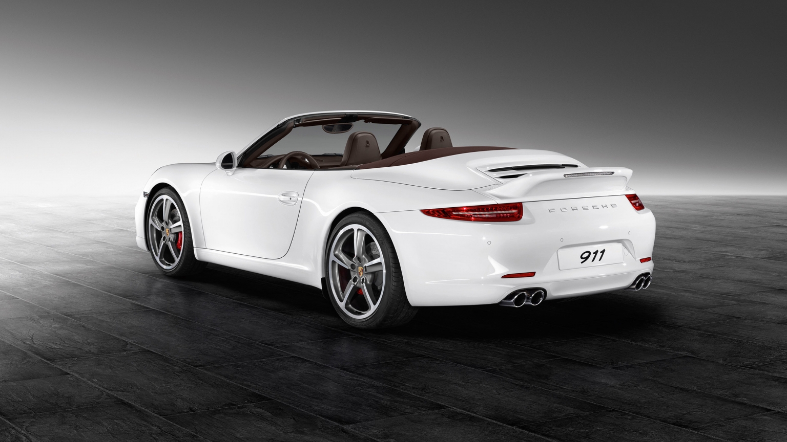 White Porsche 911 Carrera S for 1536 x 864 HDTV resolution