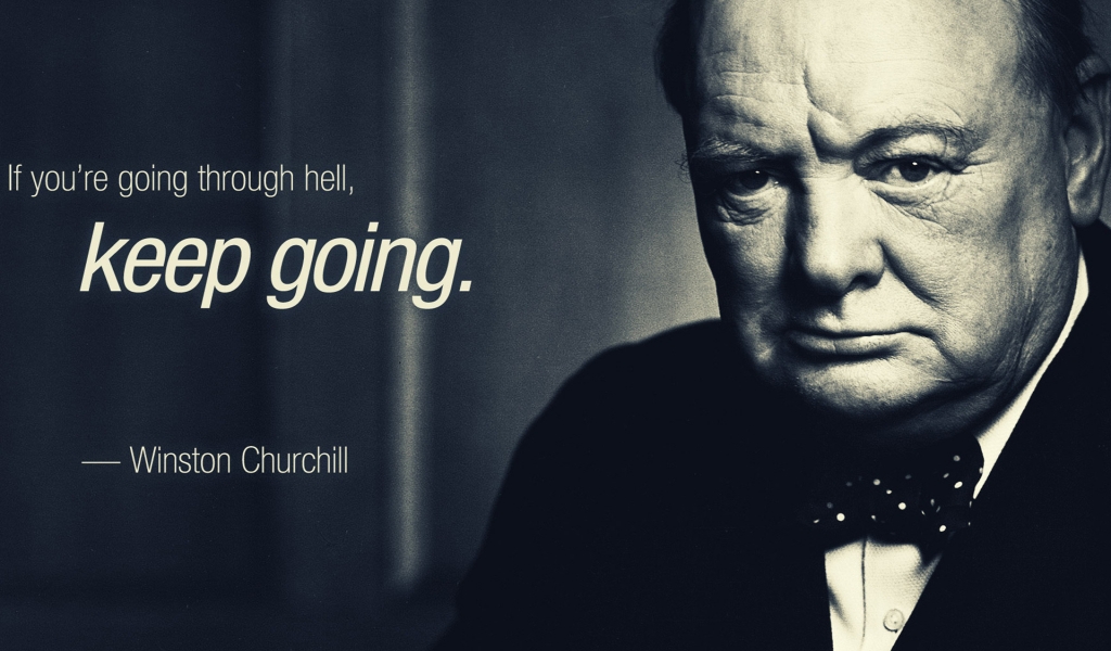 Winston Churchill Quote for 1024 x 600 widescreen resolution
