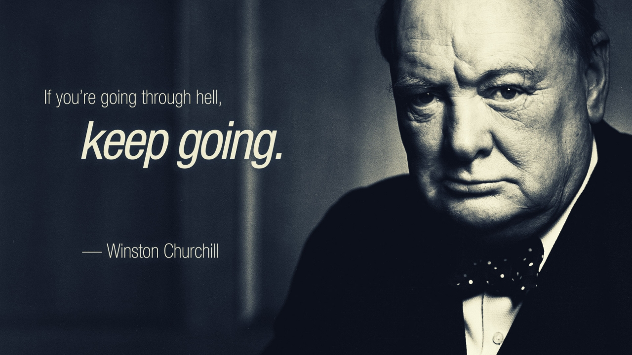 Winston Churchill Quote for 1280 x 720 HDTV 720p resolution