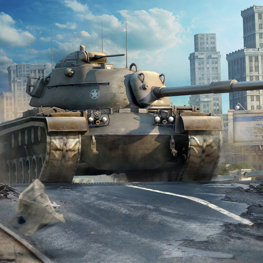 World of Tanks M48A1 for 1024 x 1024 iPad resolution