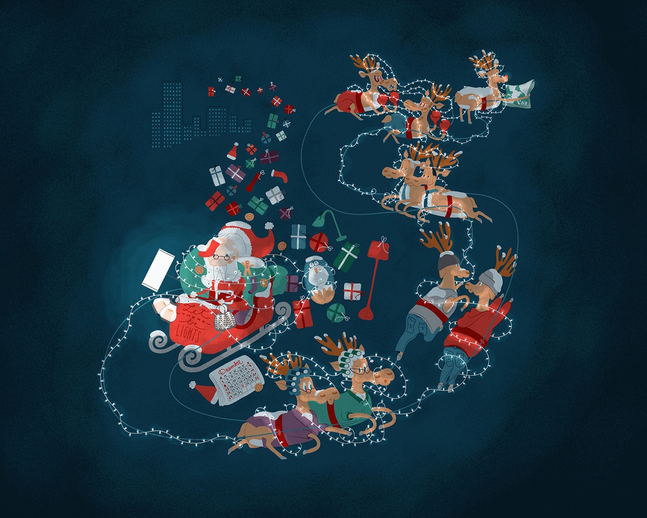 Xmas Roller Coaster for 1280 x 1024 resolution