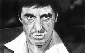 Al Pacino Scarface Fan Art wallpaper